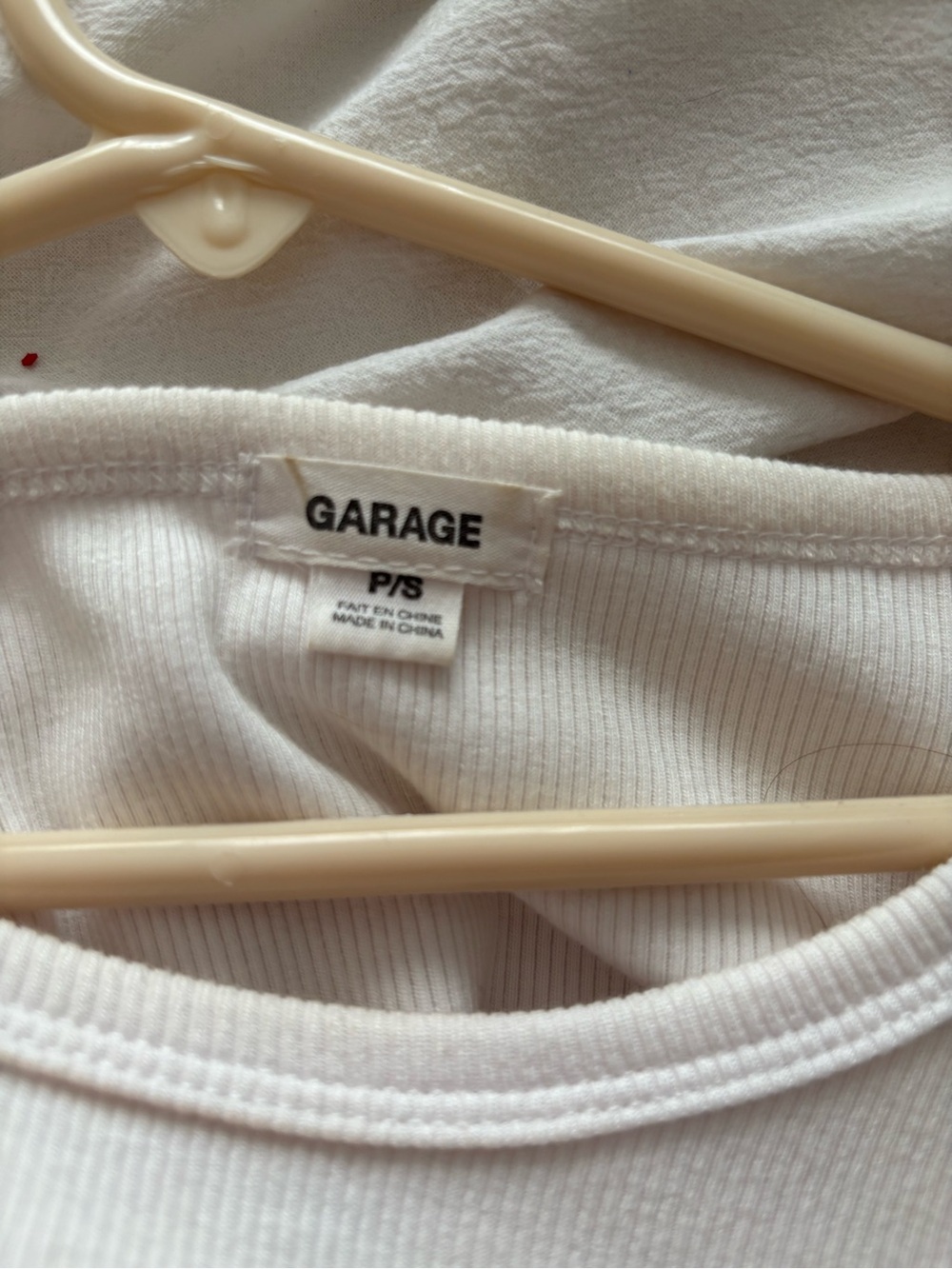 Garage White Long-Sleeve Ribbed Top - Picture 2 of 2